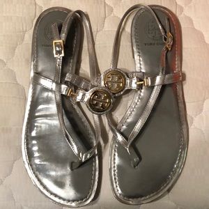 Tory Burch metallic sandals